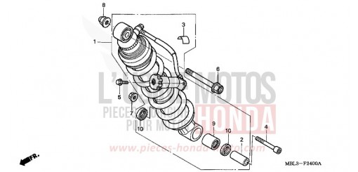 COUSSIN ARRIERE NT650VW de 1998